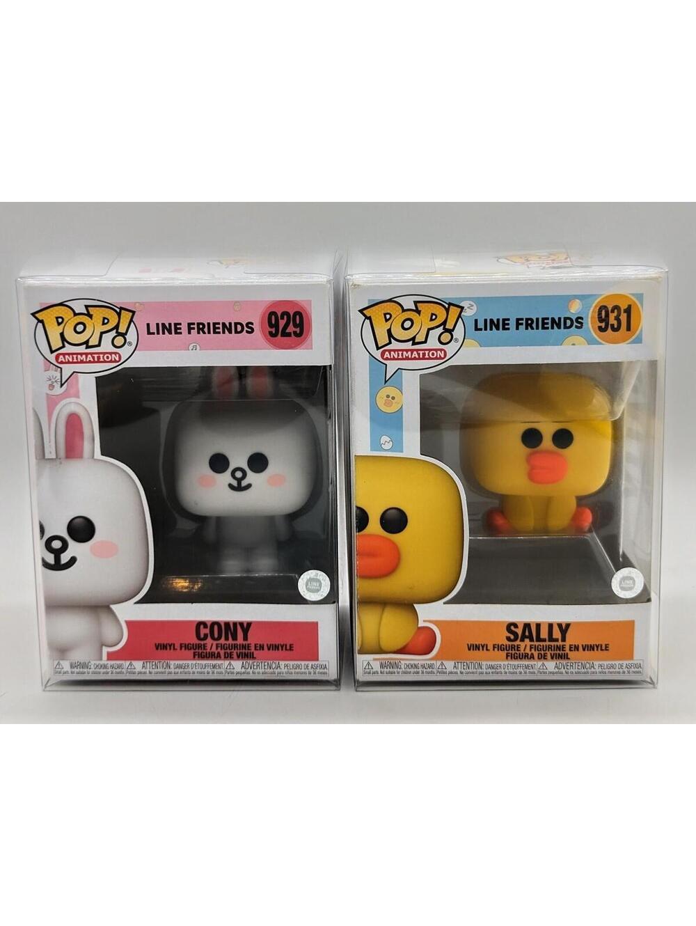 Funko Pop! Line Friends Cony #929 & Sally #931 Netflix Vinyl Figure + Protector